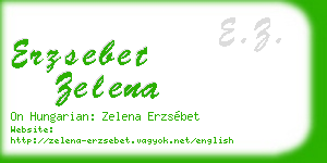 erzsebet zelena business card